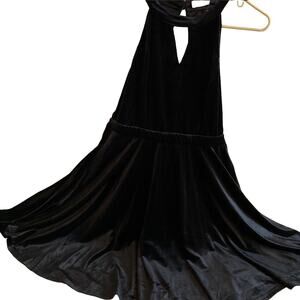 NWOT Altar’d State Black Velvet Dress L